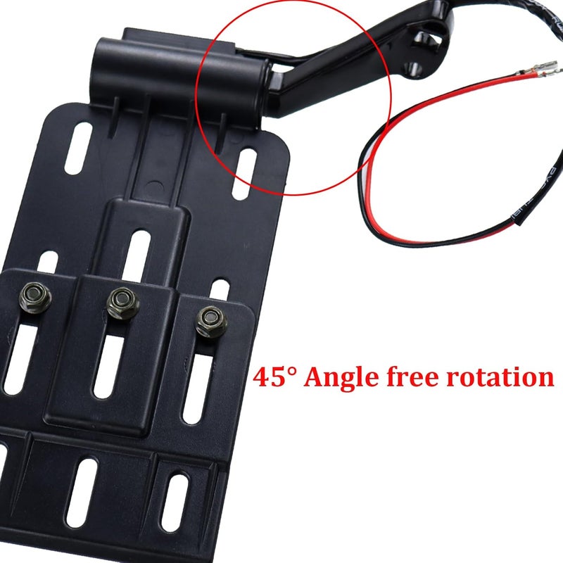 MOCODUO Motorcycle Rear Side License Plate Bracket Holder with LED Light for Harley Sportster XL883, XL1200, Dyna Low Rider FXDLS, Street Bob FXDB 2004-2020 Chrome - Image 5